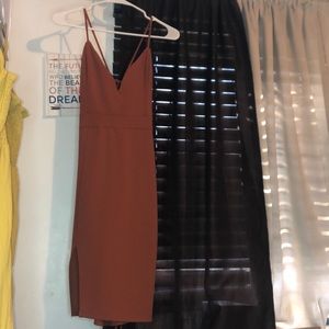 Burnt orange party dress